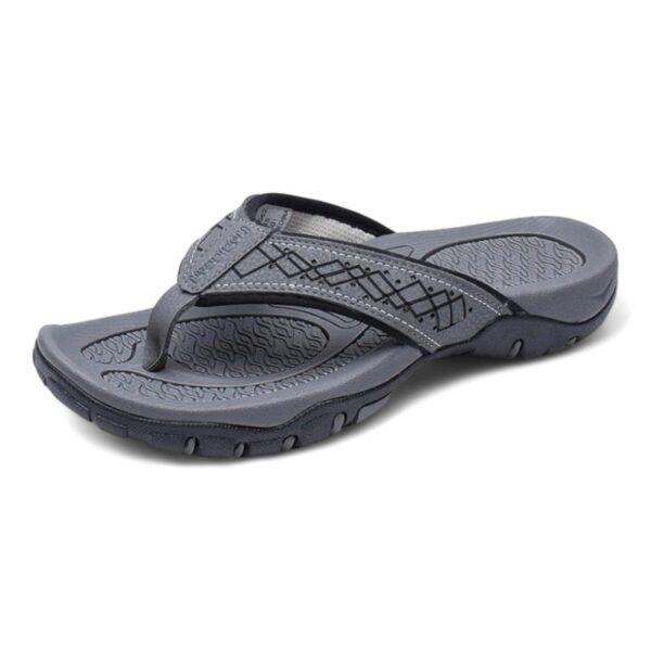 Sandales Orthopédiques Hommes claquette orthopedique homme thong gris podoways Photoroom 4